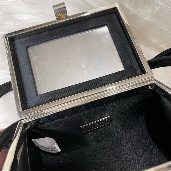 🌟🌟SOLD🌟💐LA REGALE EVENING BAG vintage UNIQUE CRYSTAL topped SQUARE shaped - Picture 6 of 14